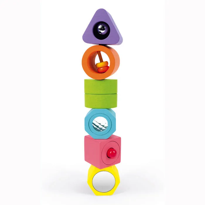 Janod - Shapes & Sounds 6 Block Puzzle