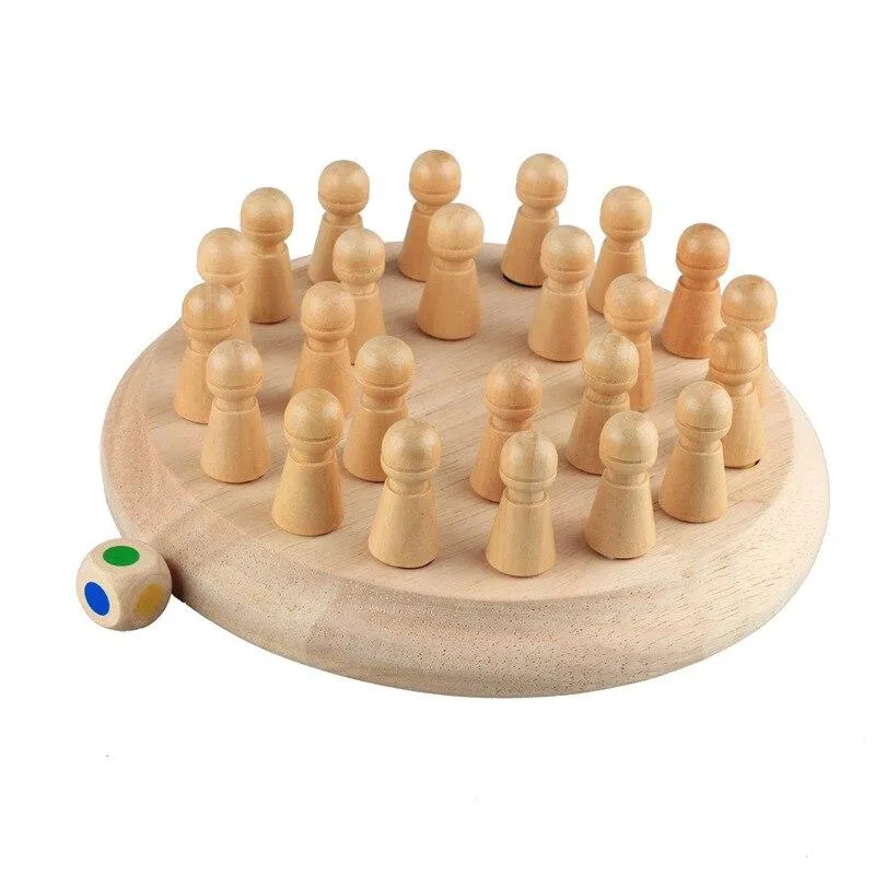 Kids Wooden Memory Match Stick Chess Game Fun Block Board Game Educational Color Cognitive Ability Toy For Children