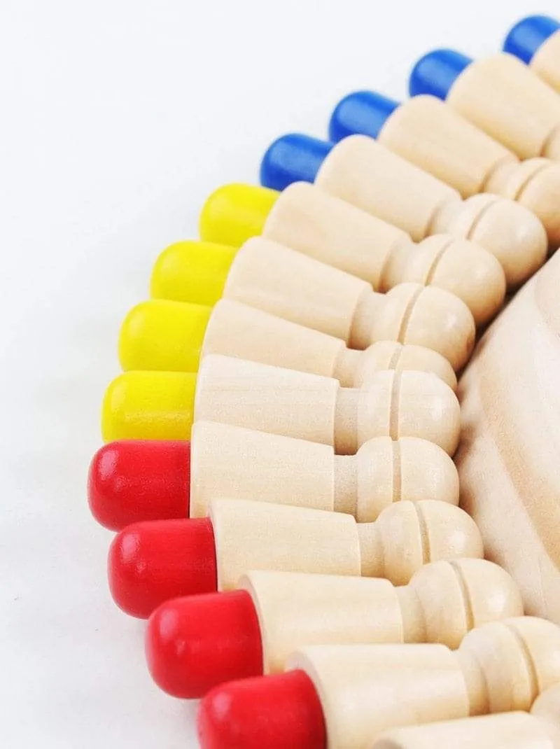 Kids Wooden Toy Puzzles Color Memory Chess Match Game Intellectual Children Party Board Games Baby Educational Learning Toys