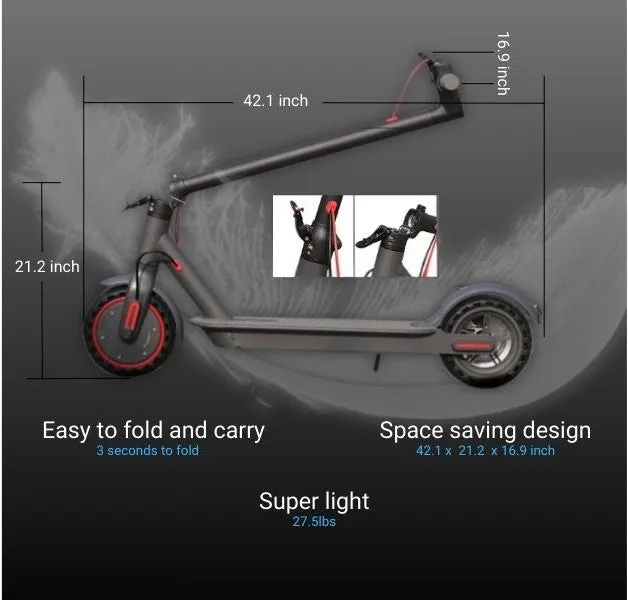 LD-4 Pro High-Performance Electric Scooter, 350W, 36V - Efficient Urban Commuter