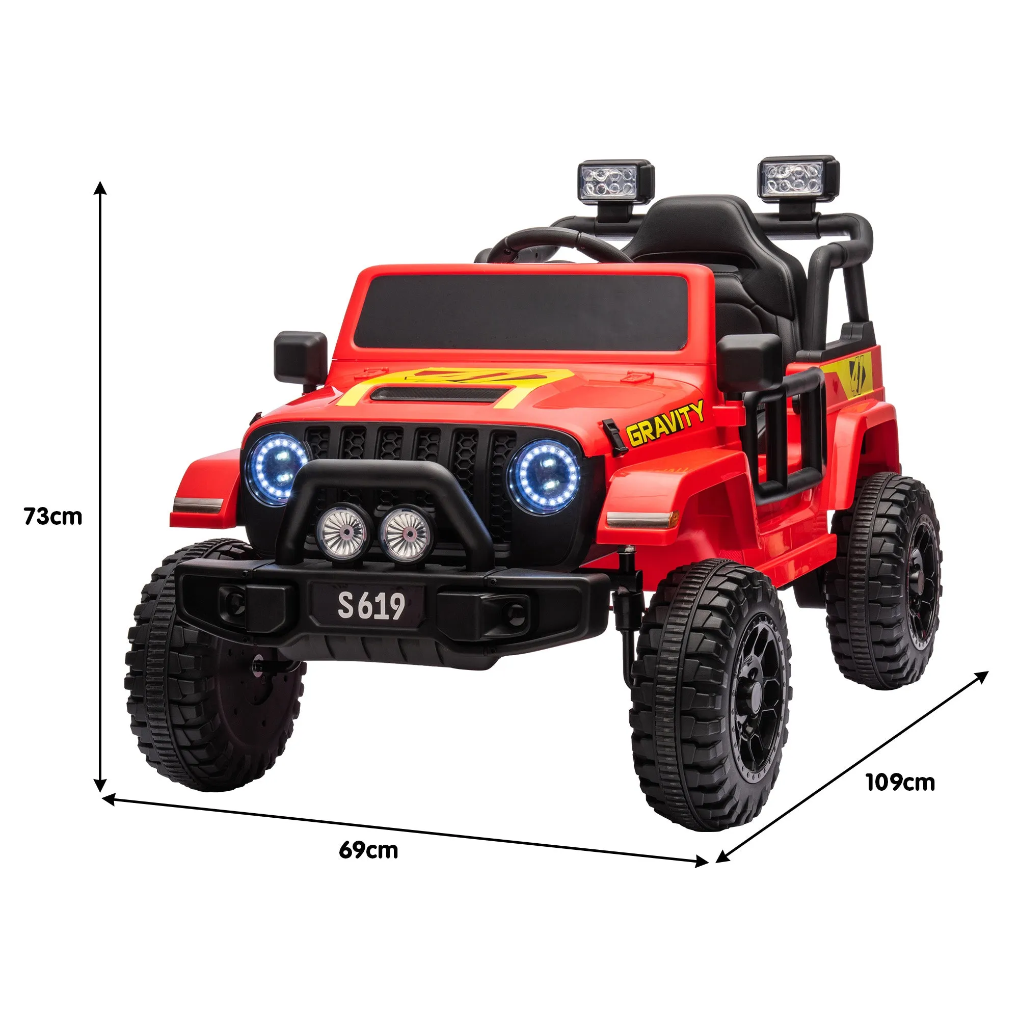 LED Lights & Bluetooth Kids Electric Ride On Car - Kahuna