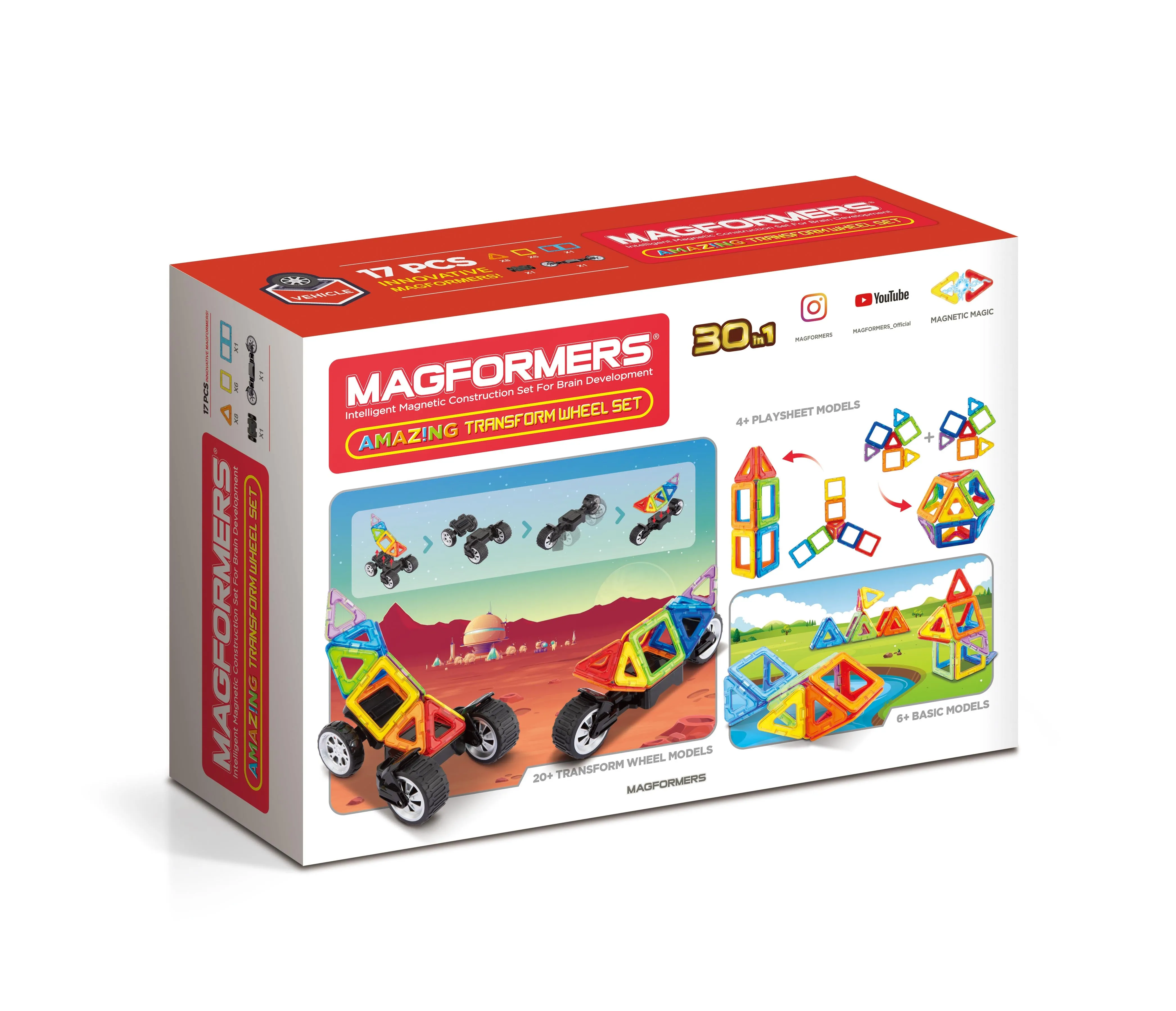 Magformers Amazing Transform 17Pc wheel set