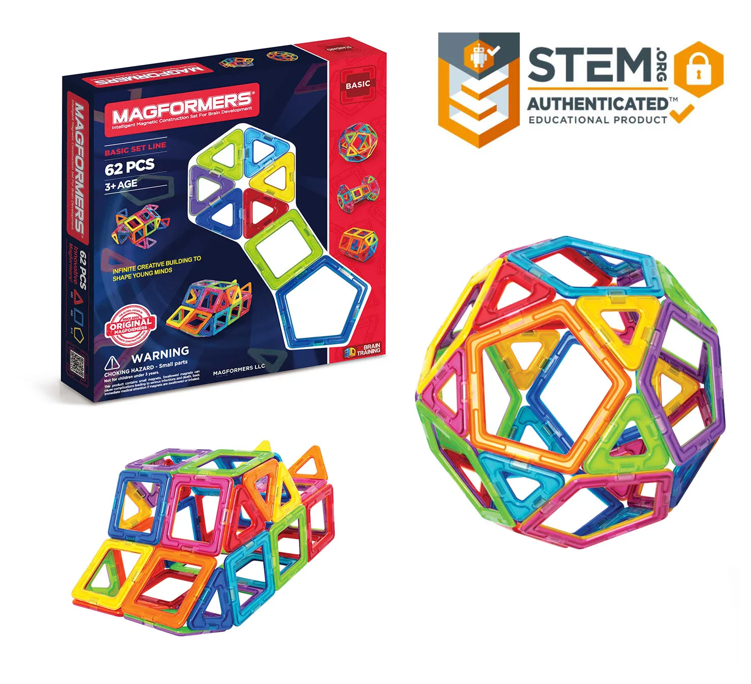 Magformers Rainbow 62pc Set