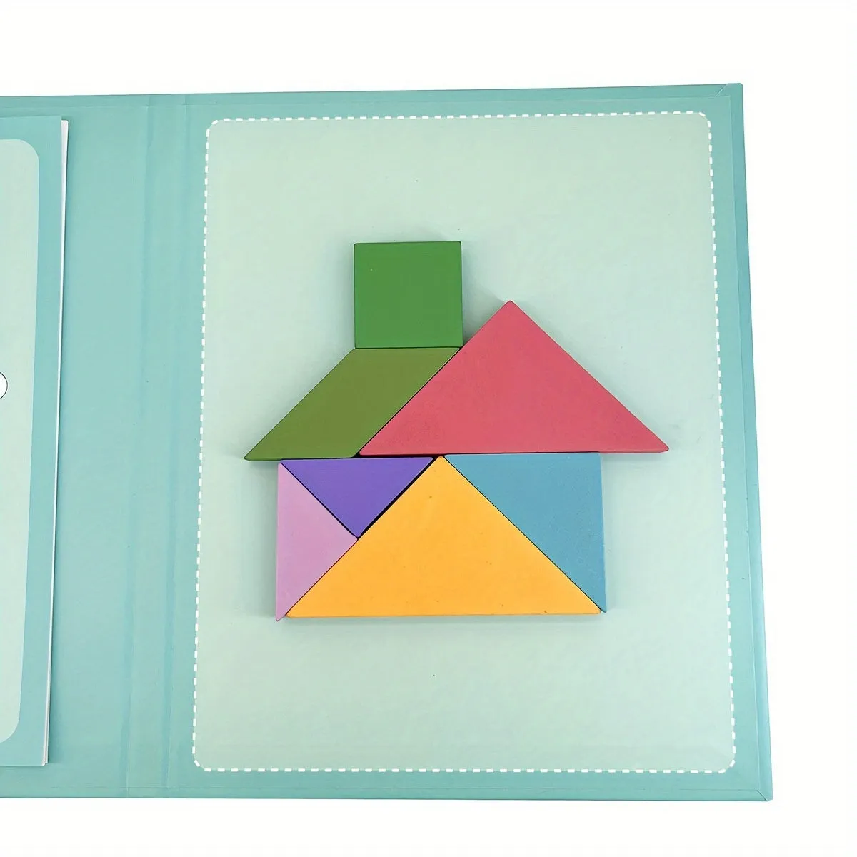 Montessori Magnetic Tangram Puzzle Board Educational Geometric Wooden Toys