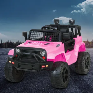 Pink 12V Kids Electric Ride-On Jeep with Remote - Rigo