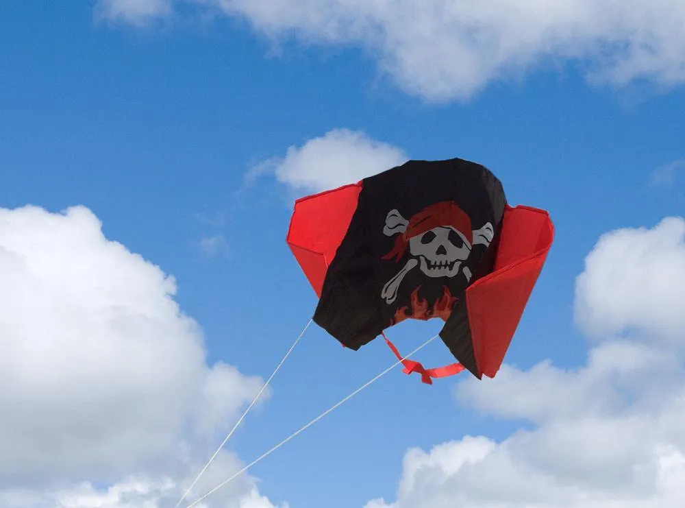 Pirate Sled Kite In KHK Mini Backpack