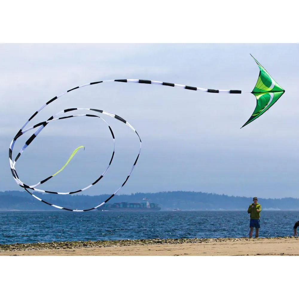 Prism - Black/White 75 Foot Kite Tube Tail