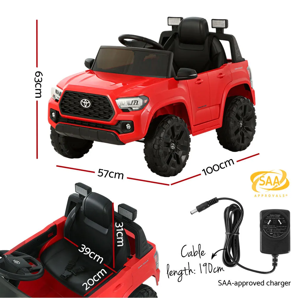 Red 12V Electric Ride-On Toyota Tacoma Car w/ Remote, MP3 - Toyota