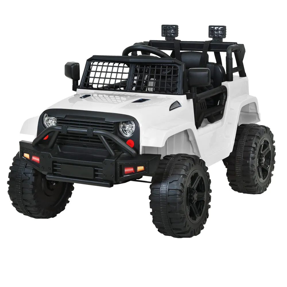 Rigo Kids Ride On Car Electric 12V Car Toys Jeep Battery Remote Control White