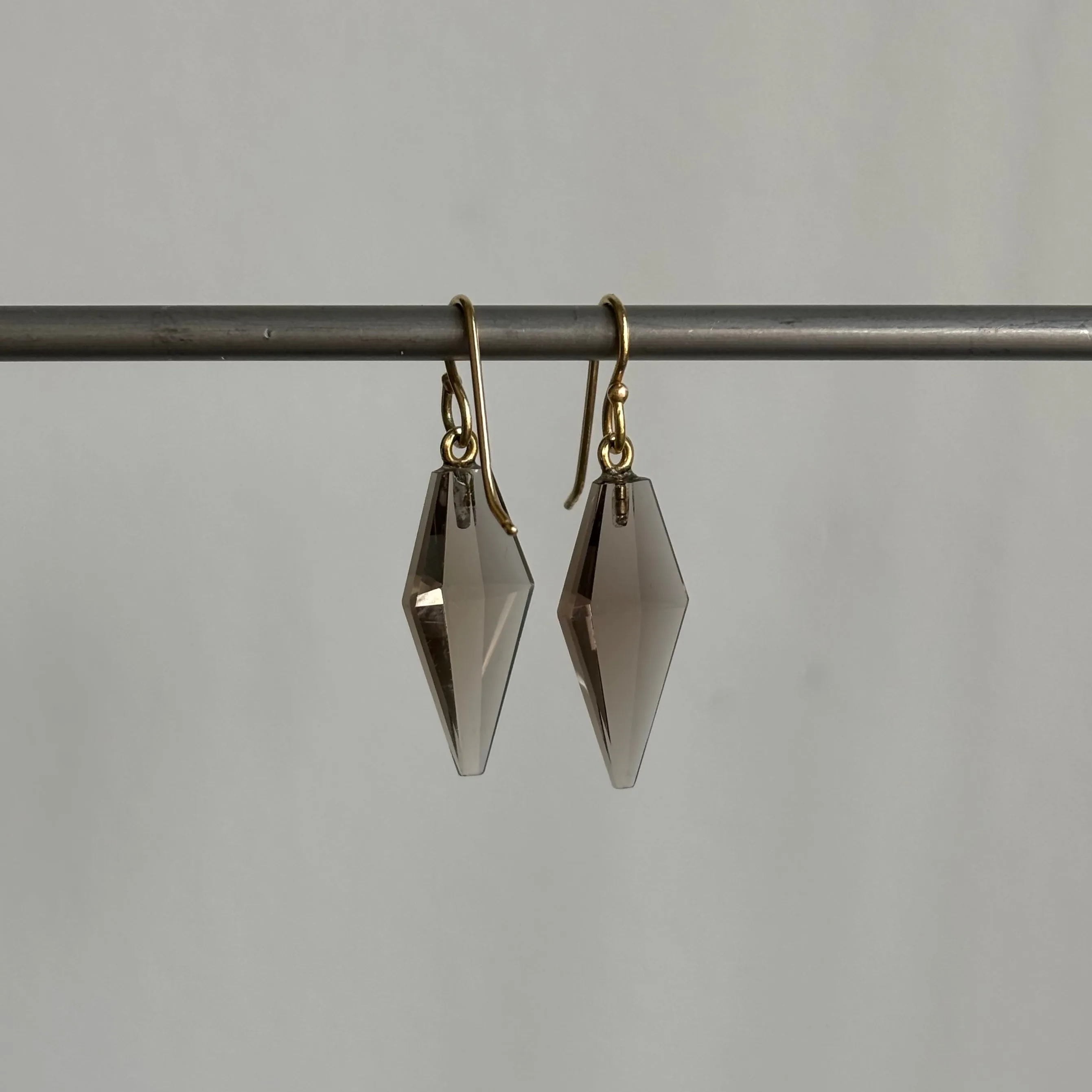 Smokey Topaz Mini Kite Earrings