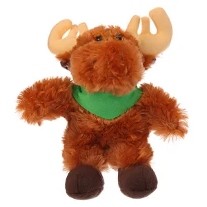 Soft Plush Stuffed Moose with Bandana