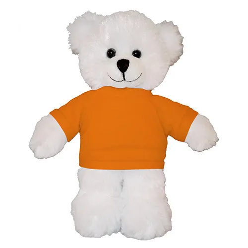 Soft Plush White Teddy Bear with Tee