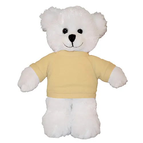 Soft Plush White Teddy Bear with Tee