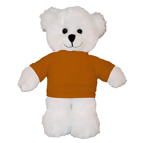 Soft Plush White Teddy Bear with Tee