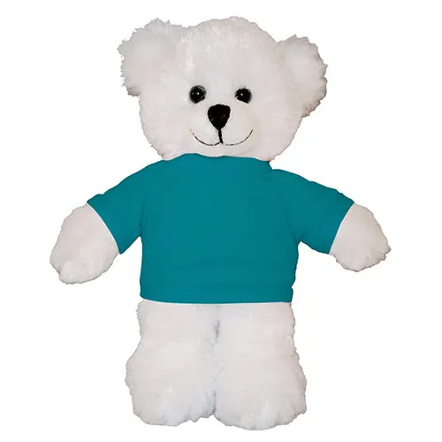 Soft Plush White Teddy Bear with Tee