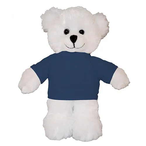 Soft Plush White Teddy Bear with Tee