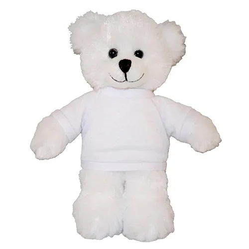 Soft Plush White Teddy Bear with Tee