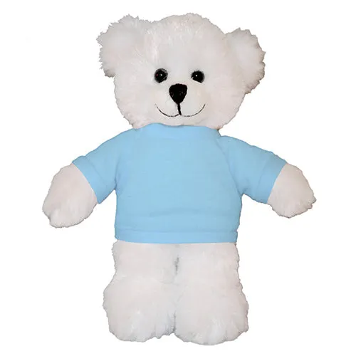 Soft Plush White Teddy Bear with Tee