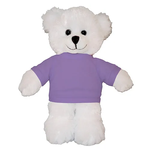 Soft Plush White Teddy Bear with Tee