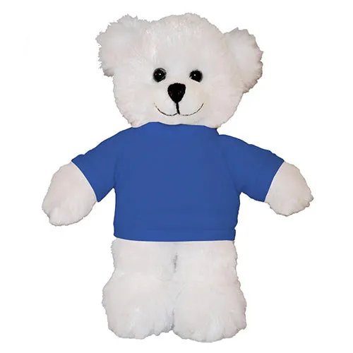 Soft Plush White Teddy Bear with Tee