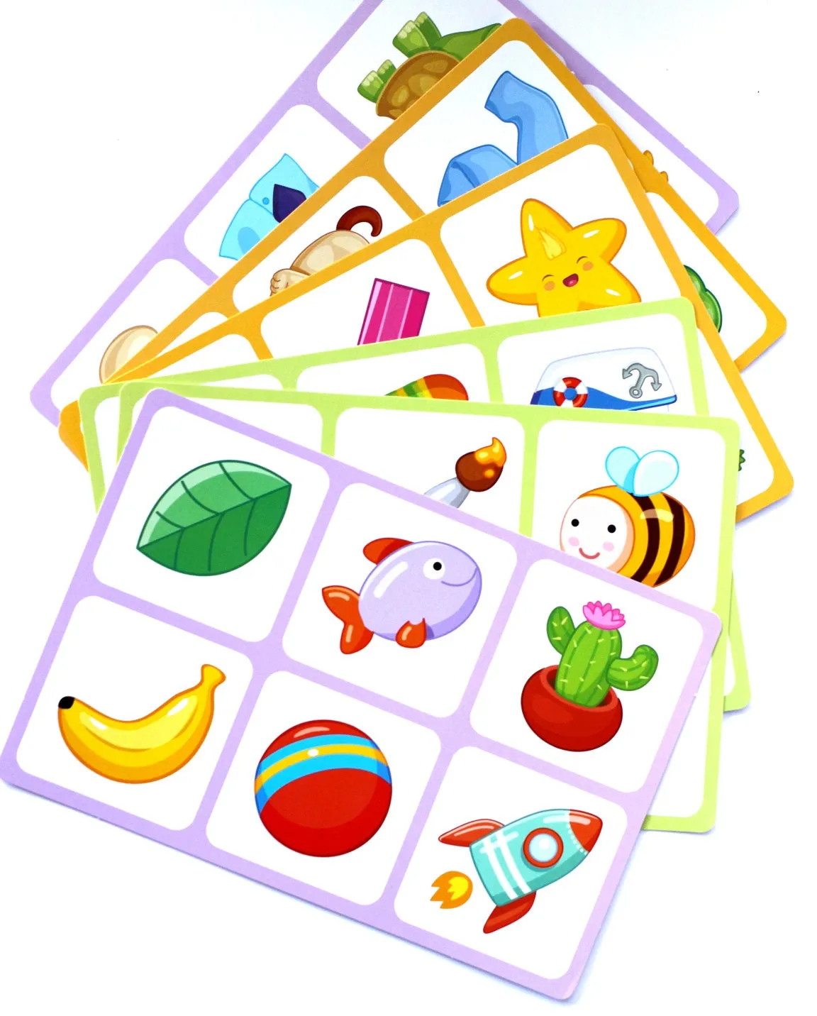 Toddler Puzzles for 2  Years - LOTTO Find a Pair with Transparent Plastic Flash Cards - 6 Fields, 36 Cards - Montessori Education