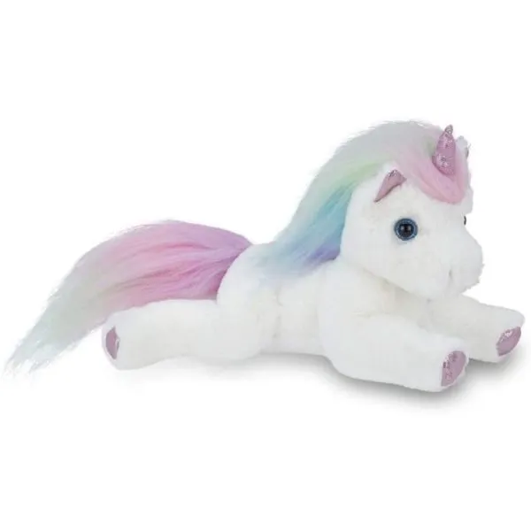 White Plush Stuffed Animal Unicorn Lil’ Rainbow Shimmers