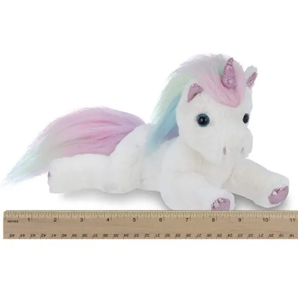 White Plush Stuffed Animal Unicorn Lil’ Rainbow Shimmers