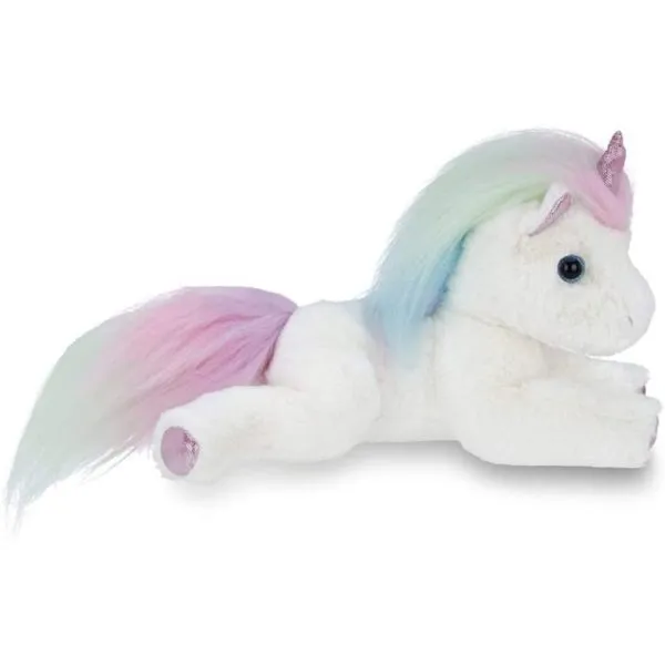 White Plush Stuffed Animal Unicorn Lil’ Rainbow Shimmers