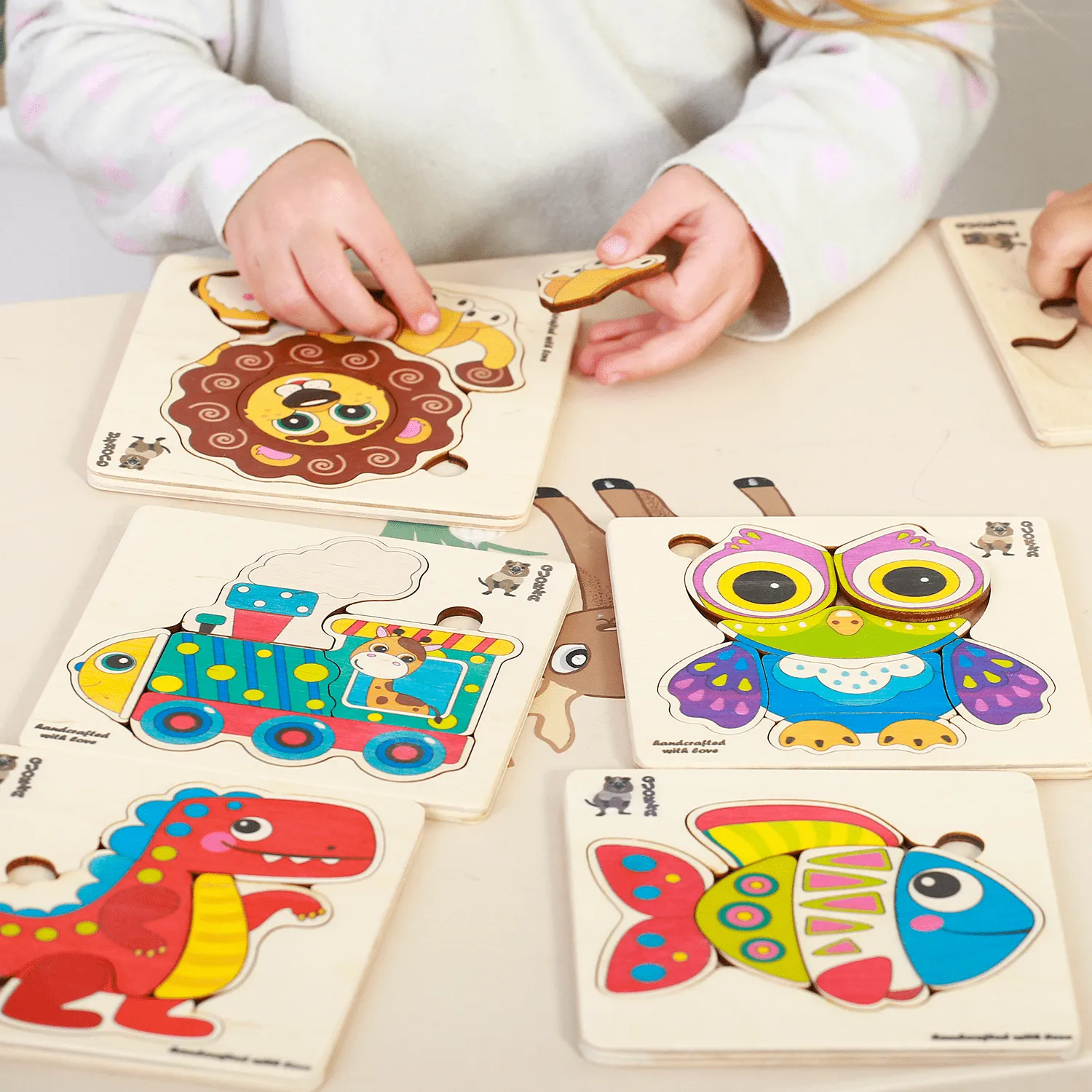 Wooden Puzzle for Toddlers Unique Shapes | Animal